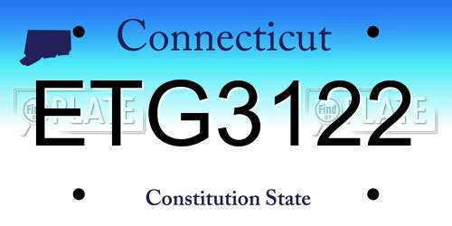 ETG3122 Connecticut License Plate