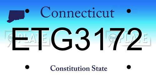 ETG3172 Connecticut License Plate