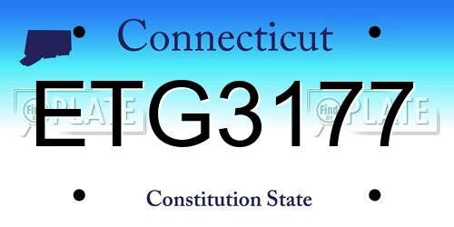 ETG3177 Connecticut License Plate