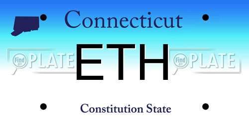 ETH Connecticut License Plate
