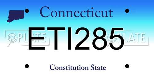 ETI285 Connecticut License Plate