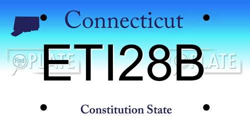 ETI28B Connecticut License Plate