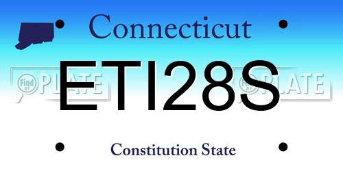 ETI28S Connecticut License Plate