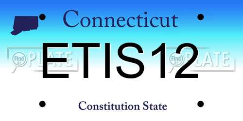 ETIS12 Connecticut License Plate