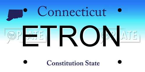 ETRON Connecticut License Plate