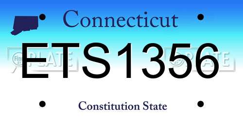 ETS1356 Connecticut License Plate