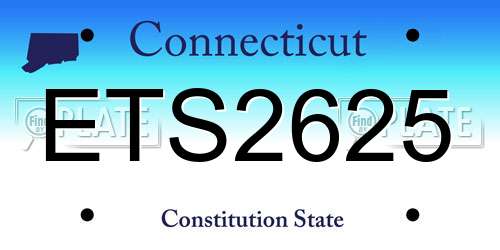 ETS2625 Connecticut License Plate