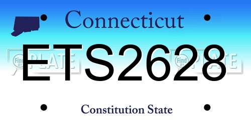 ETS2628 Connecticut License Plate