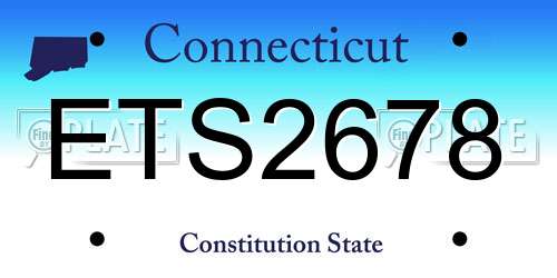 ETS2678 Connecticut License Plate