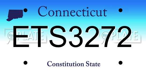 ETS3272 Connecticut License Plate
