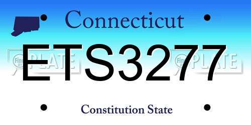 ETS3277 Connecticut License Plate
