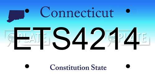 ETS4214 Connecticut License Plate