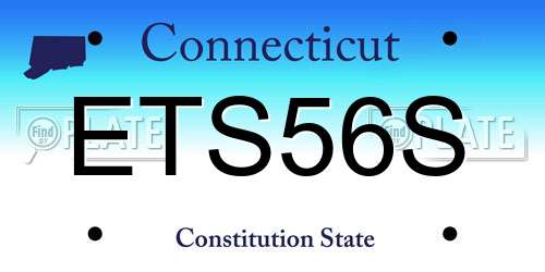 ETS56S Connecticut License Plate