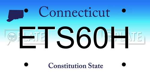 ETS60H Connecticut License Plate