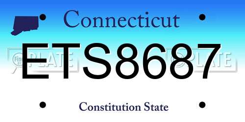 ETS8687 Connecticut License Plate