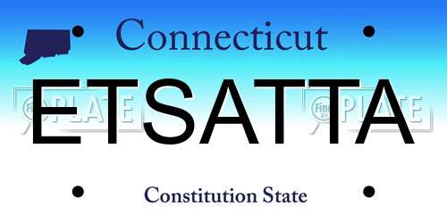 ETSATTA Connecticut License Plate