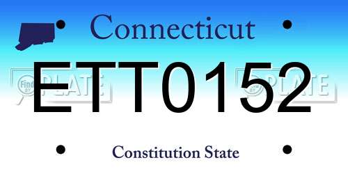 ETT0152 Connecticut License Plate