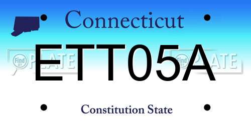 ETT05A Connecticut License Plate