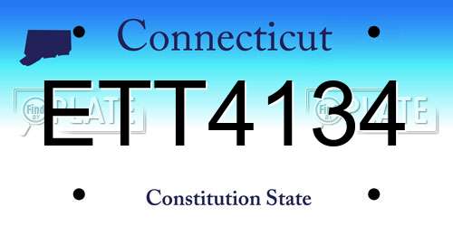 ETT4134 Connecticut License Plate