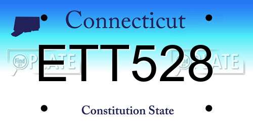 ETT528 Connecticut License Plate