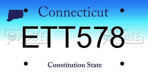 ETT578 Connecticut License Plate