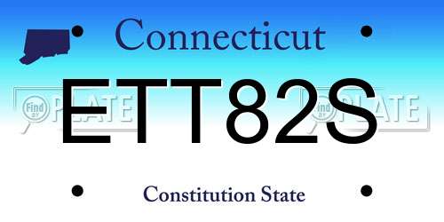 ETT82S Connecticut License Plate