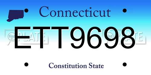 ETT9698 Connecticut License Plate