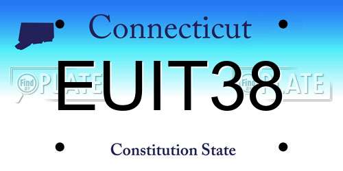 EUIT38 Connecticut License Plate