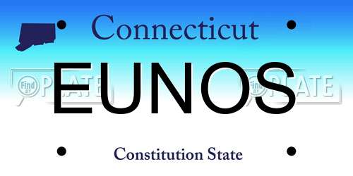 EUNOS Connecticut License Plate