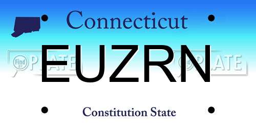 EUZRN Connecticut License Plate