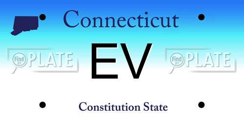 EV Connecticut License Plate