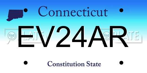 EV24AR Connecticut License Plate