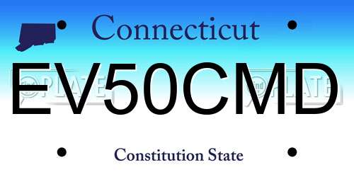 EV50CMD Connecticut License Plate
