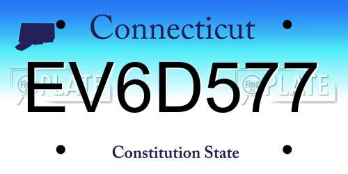 EV6D577 Connecticut License Plate