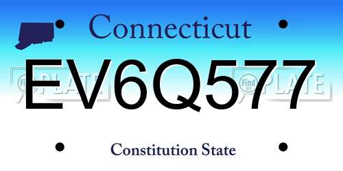EV6Q577 Connecticut License Plate