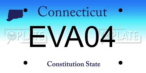 EVA04 Connecticut License Plate