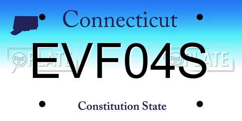 EVF04S Connecticut License Plate