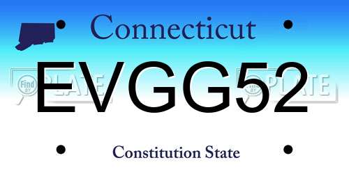 EVGG52 Connecticut License Plate