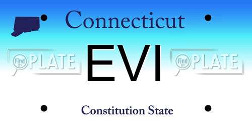 EVI Connecticut License Plate