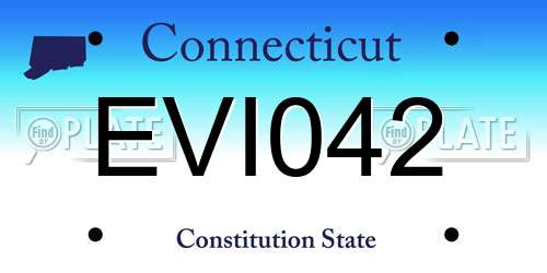 EVI042 Connecticut License Plate