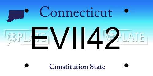 EVII42 Connecticut License Plate