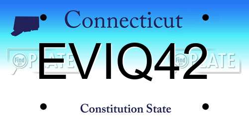 EVIQ42 Connecticut License Plate