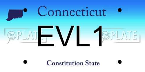 EVL1 Connecticut License Plate