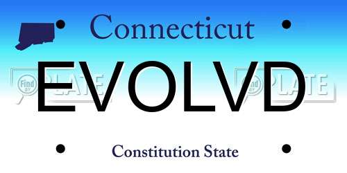 EVOLVD Connecticut License Plate