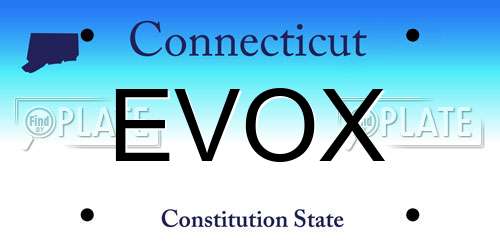 EVOX Connecticut License Plate