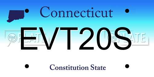 EVT20S Connecticut License Plate