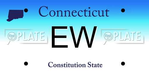 EW Connecticut License Plate