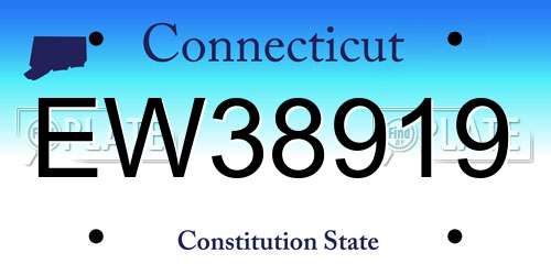 EW38919 Connecticut License Plate