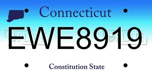 EWE8919 Connecticut License Plate