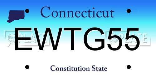 EWTG55 Connecticut License Plate